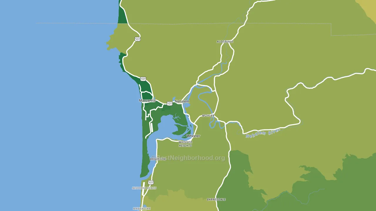 97131, OR block-group voter-turnout map