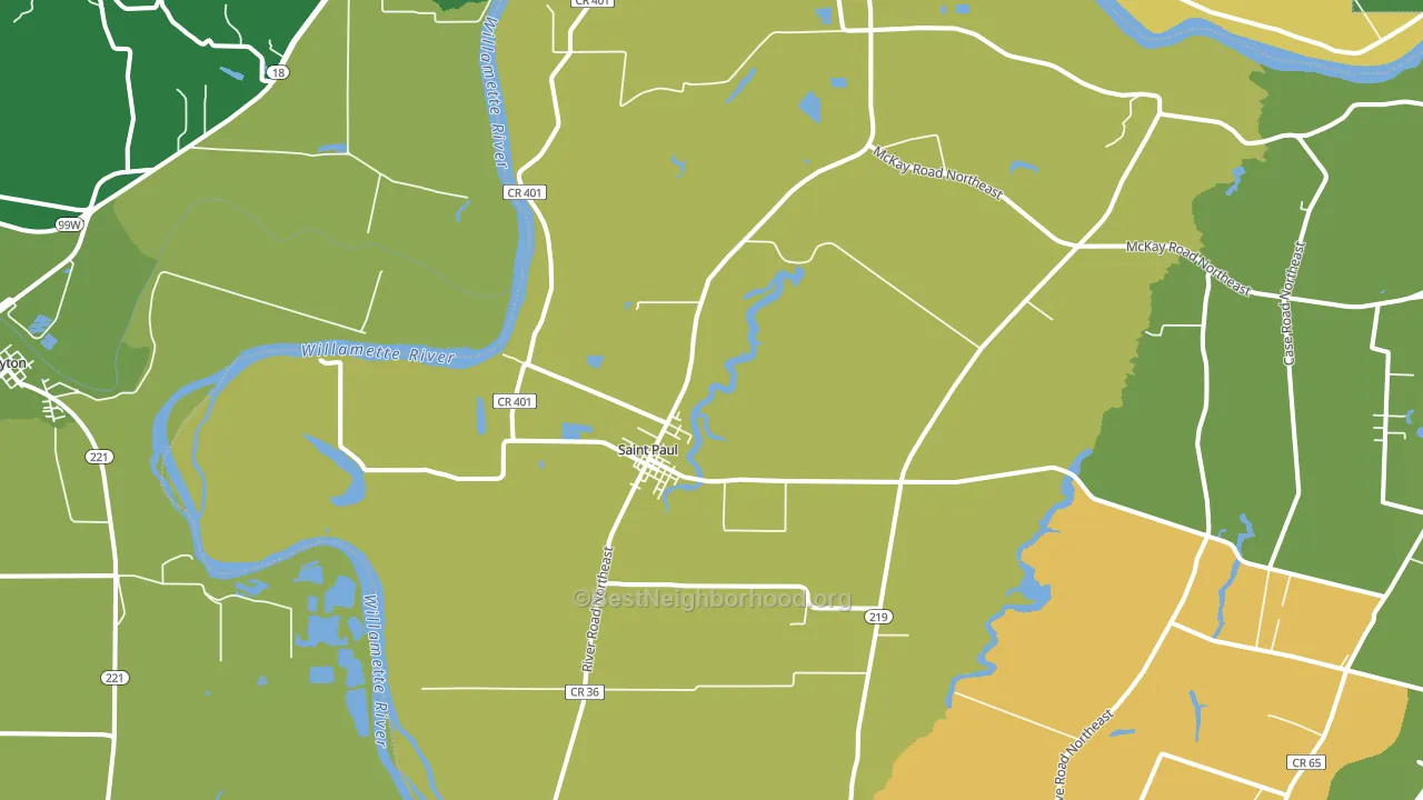 97137, OR block-group voter-turnout map