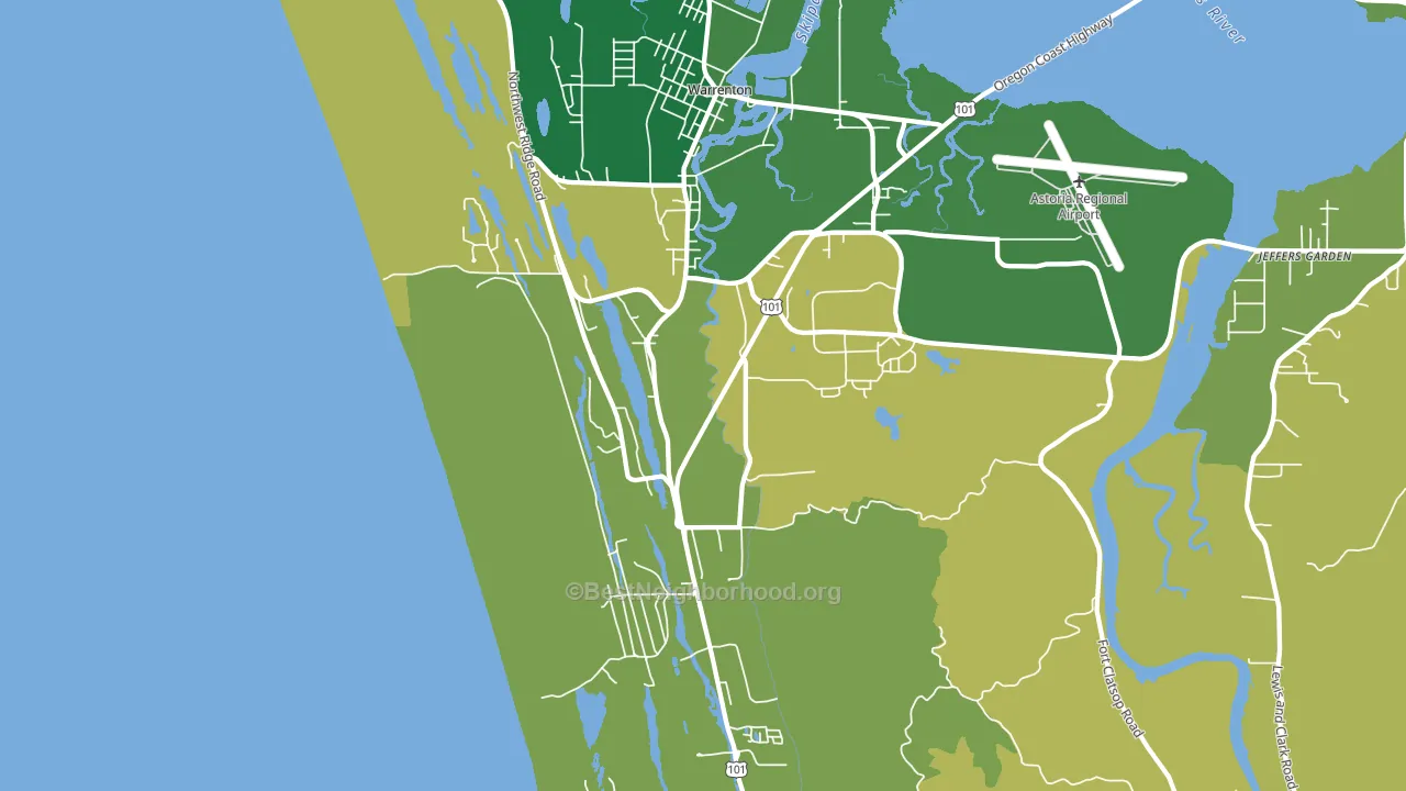 97146, OR block-group voter-turnout map