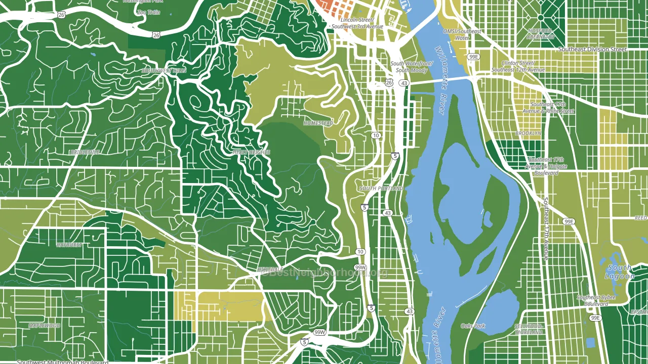 97239, OR block-group voter-turnout map
