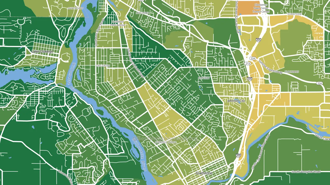 97267, OR block-group voter-turnout map