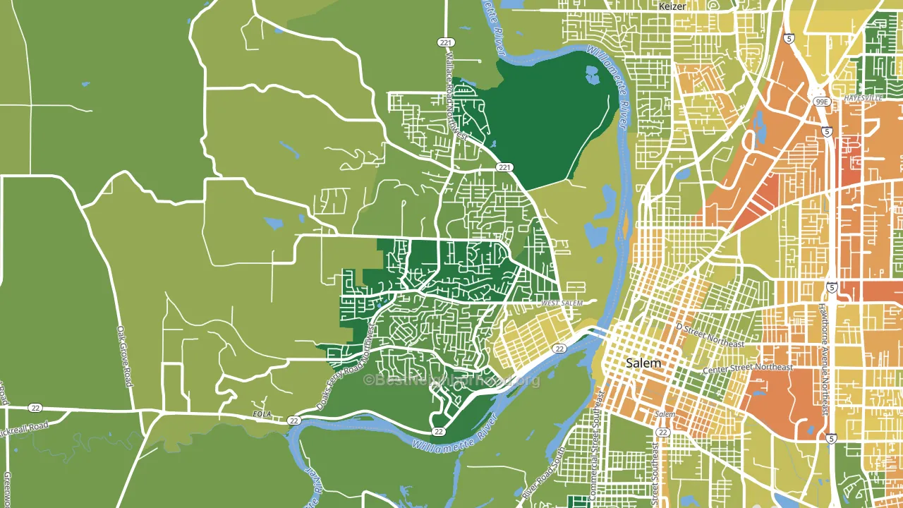 97304, OR block-group voter-turnout map