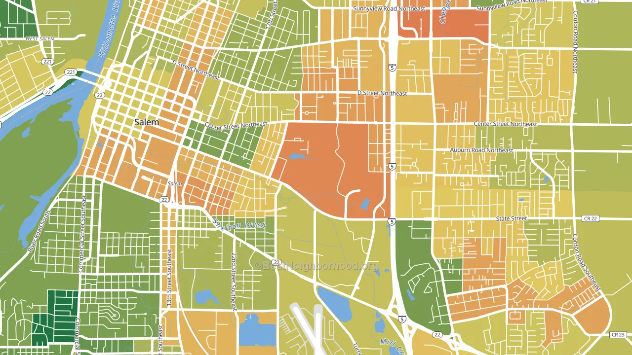 97310, OR block-group voter-turnout map