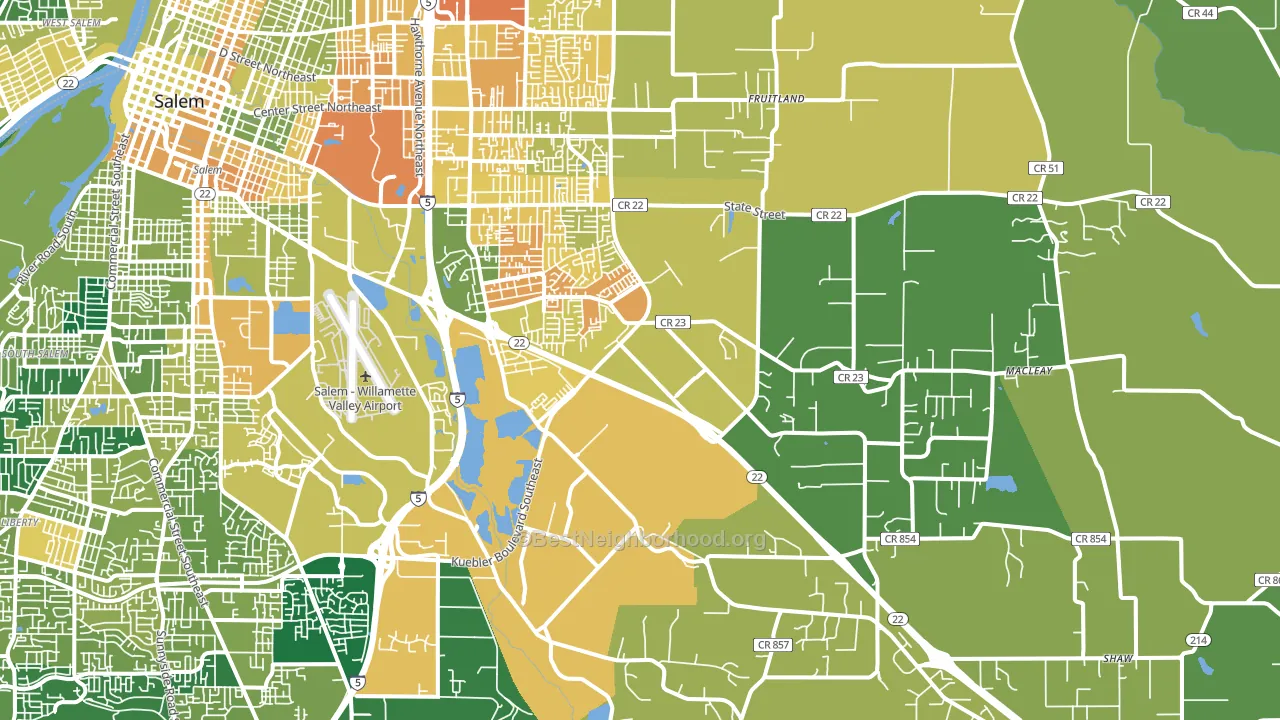 97317, OR block-group voter-turnout map