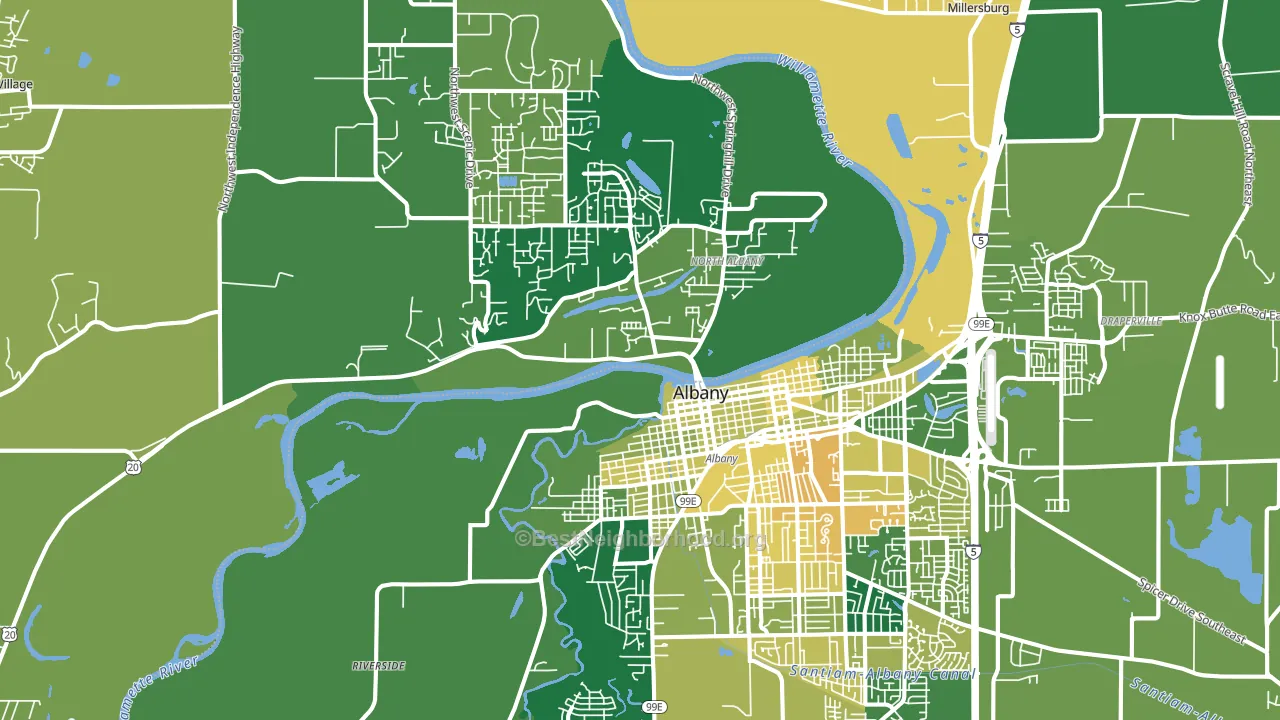97321, OR block-group voter-turnout map