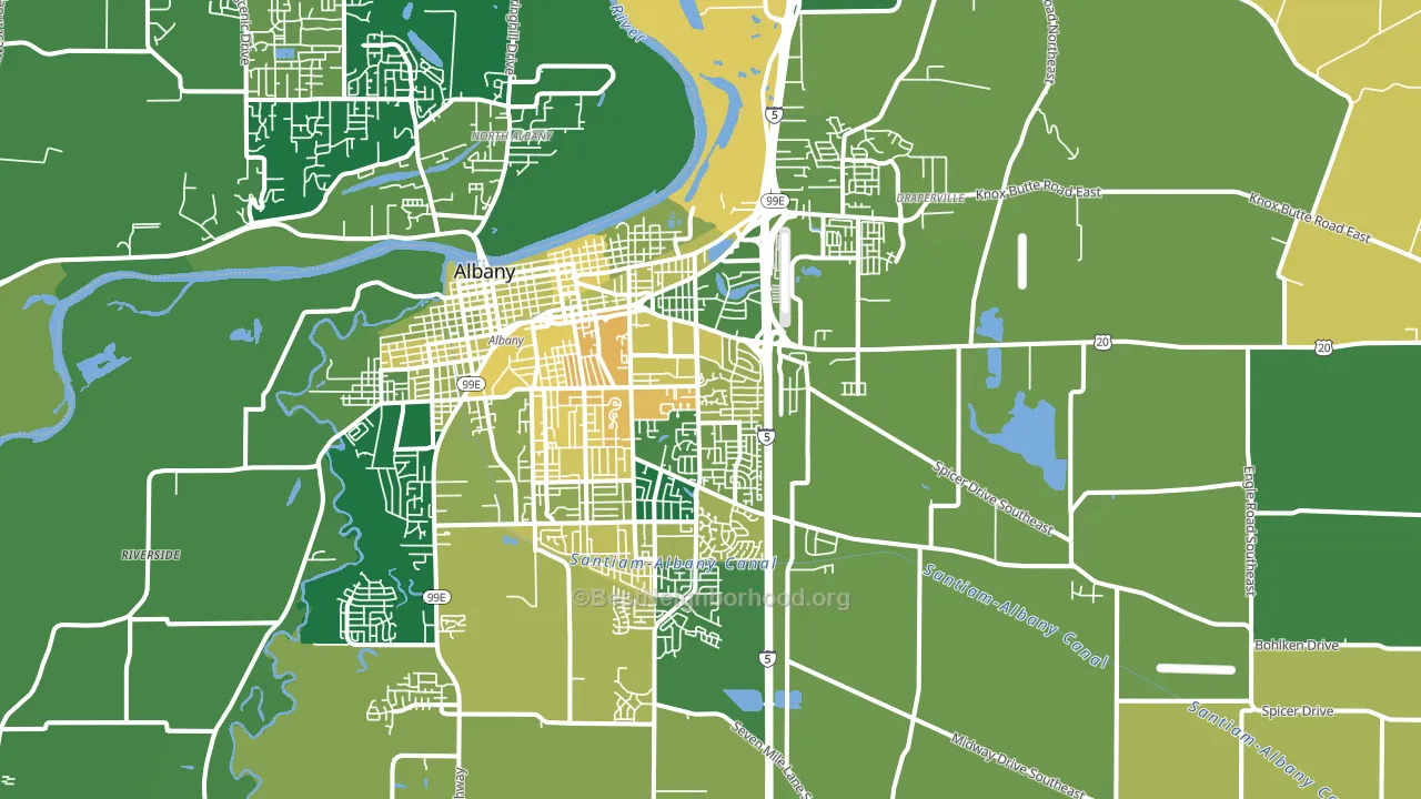97322, OR block-group voter-turnout map