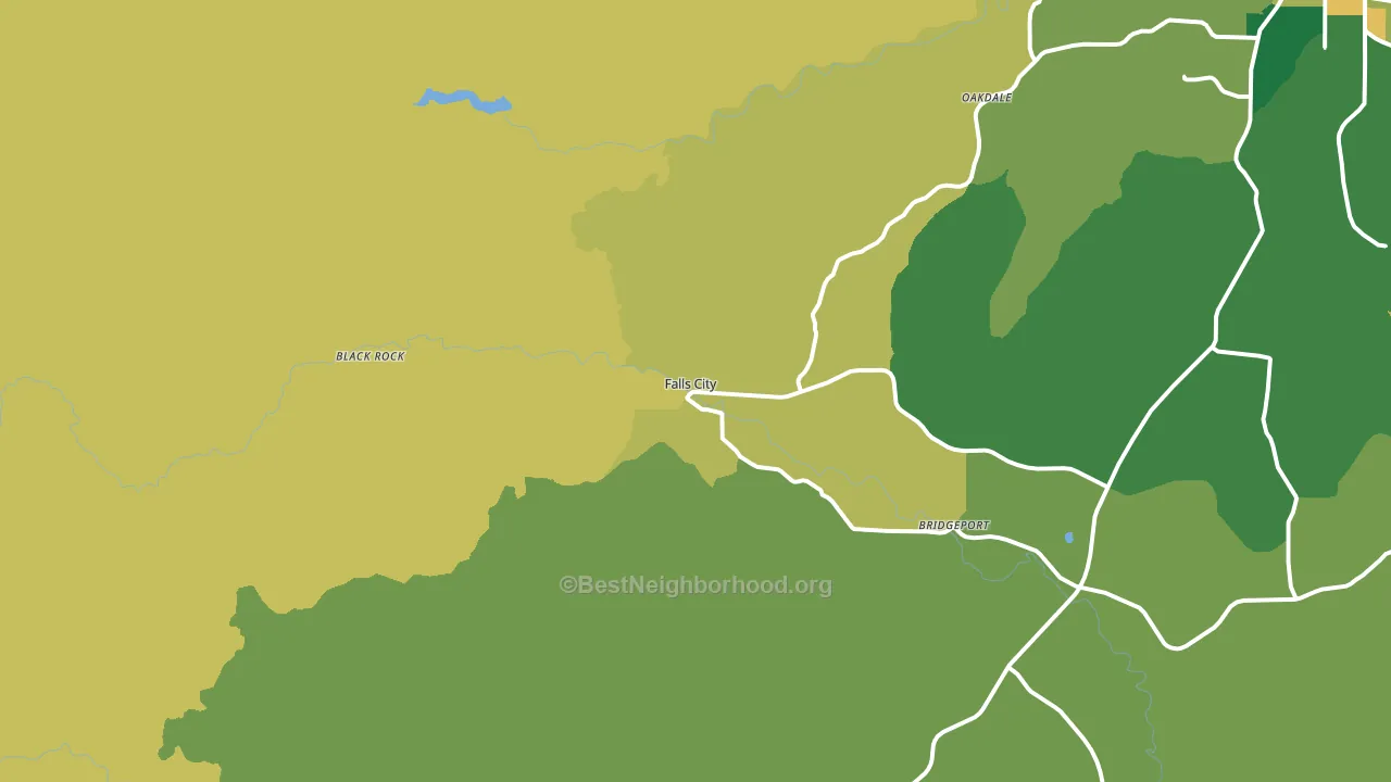 97344, OR block-group voter-turnout map