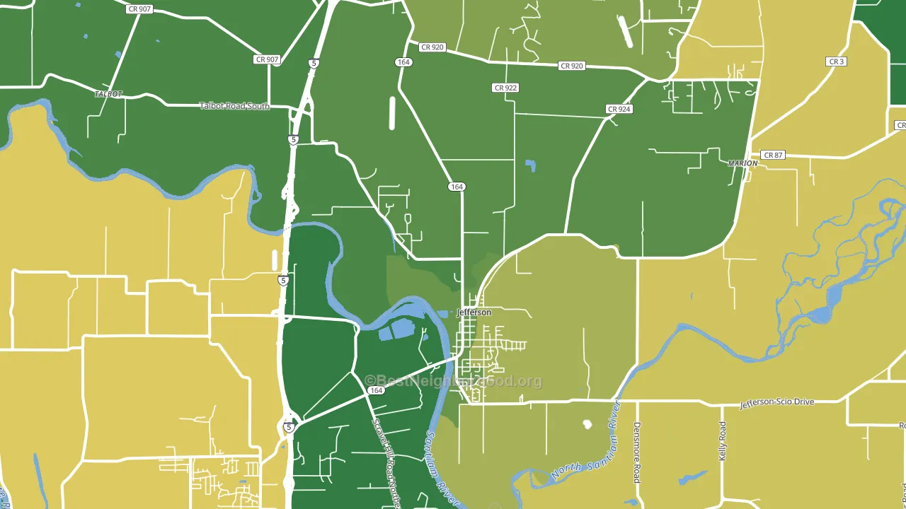 97352, OR block-group voter-turnout map