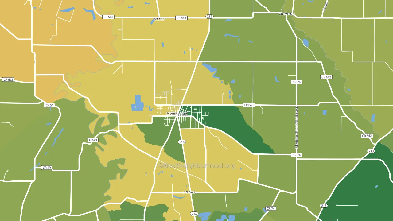 97362, OR block-group voter-turnout map