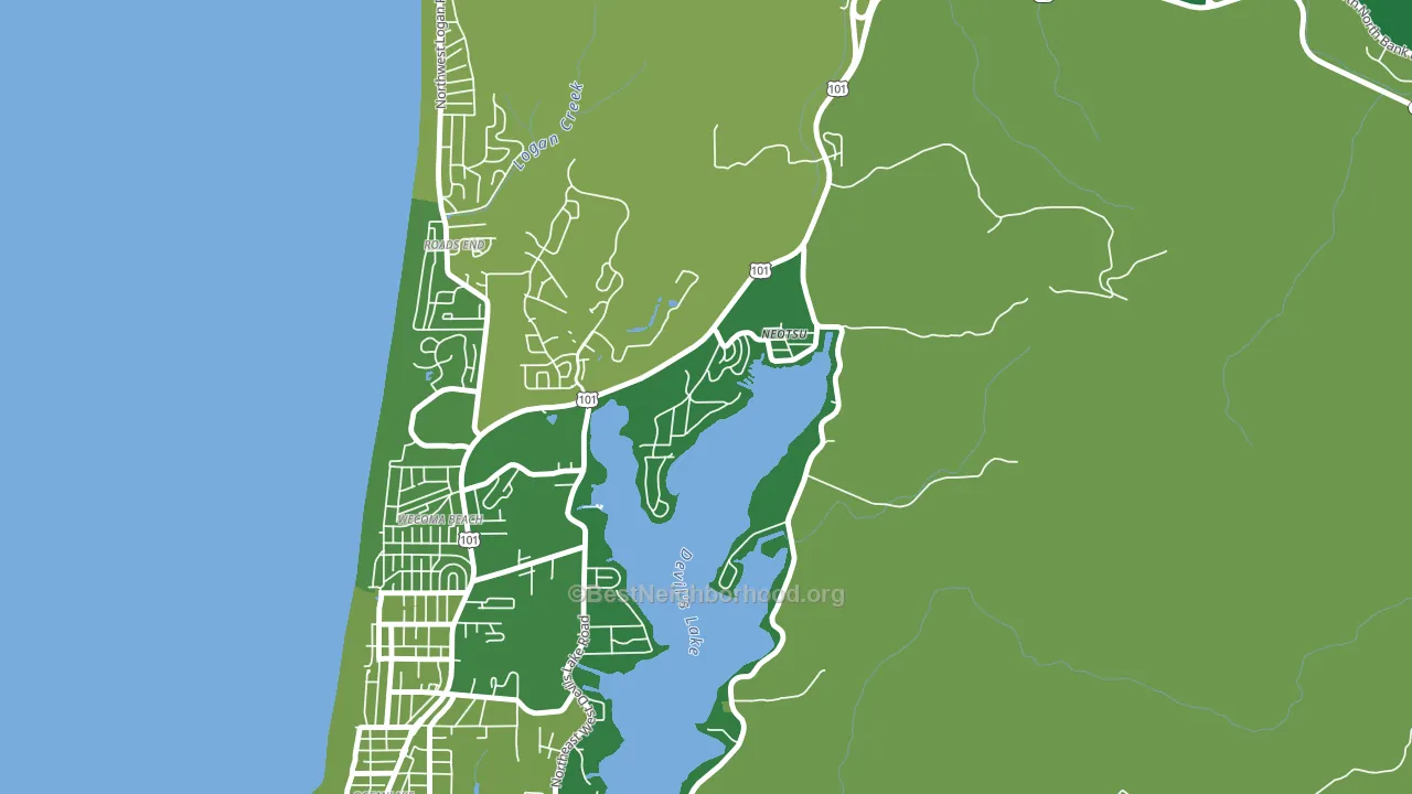 97364, OR block-group voter-turnout map