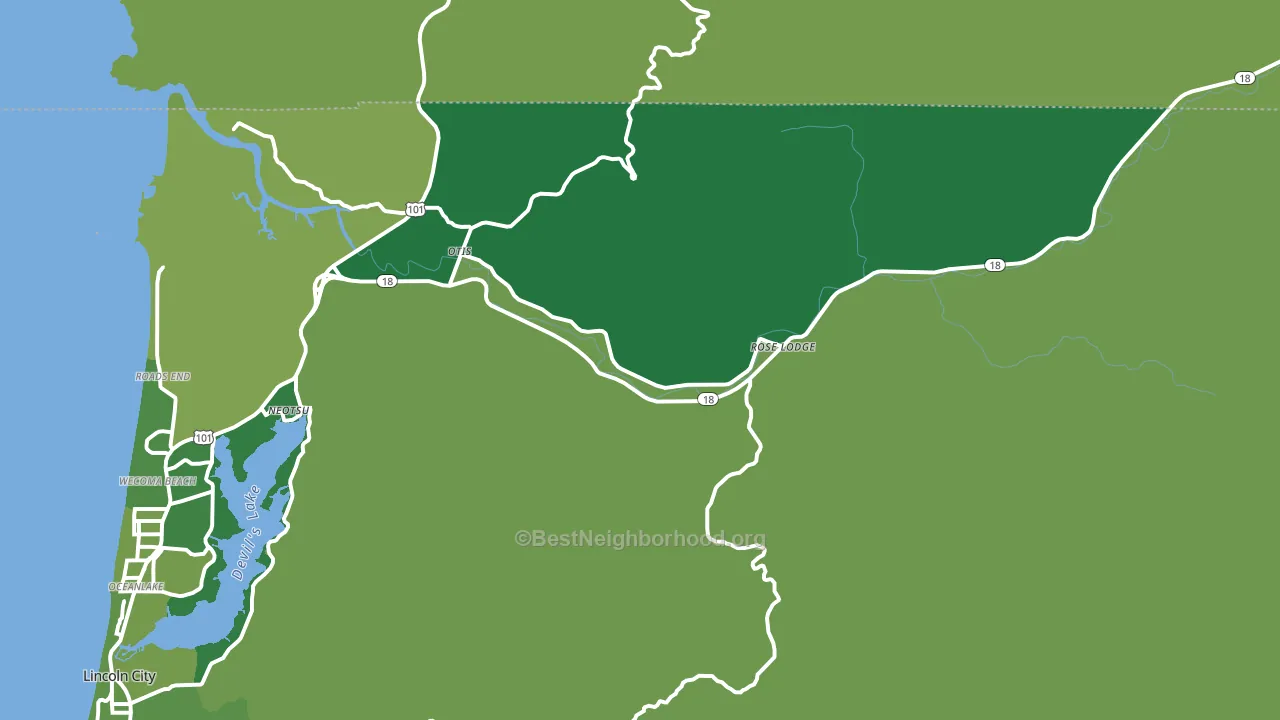 97368, OR block-group voter-turnout map