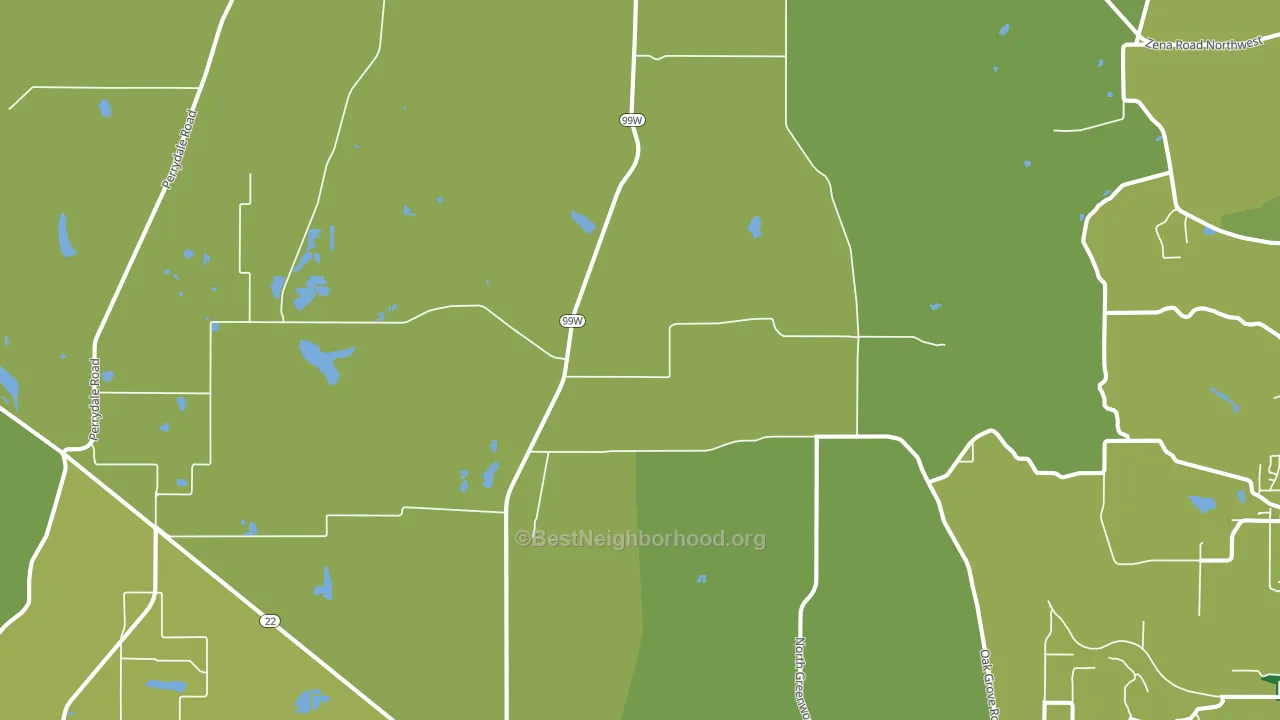 97371, OR block-group voter-turnout map