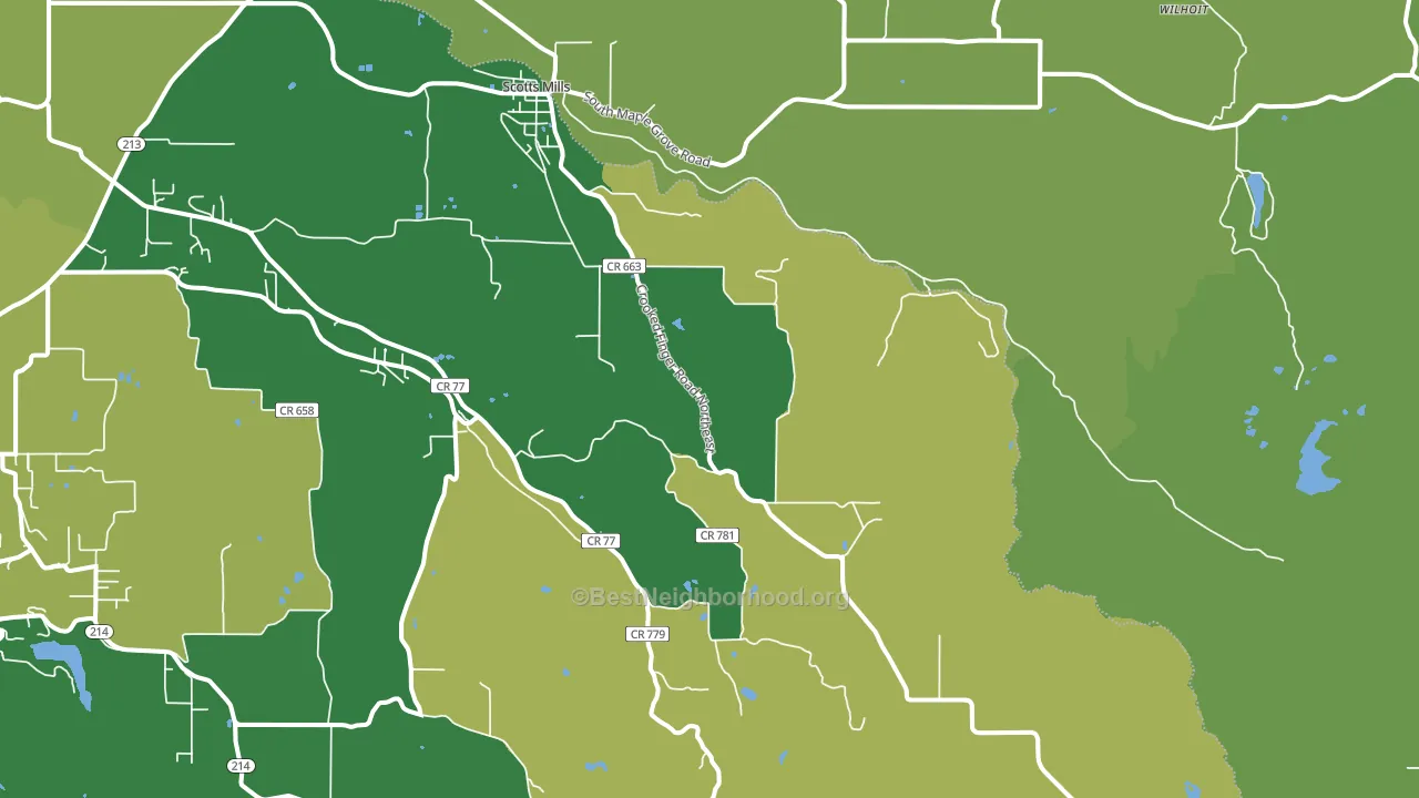 97375, OR block-group voter-turnout map