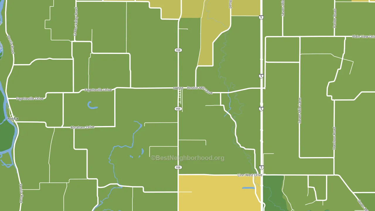 97377, OR block-group voter-turnout map