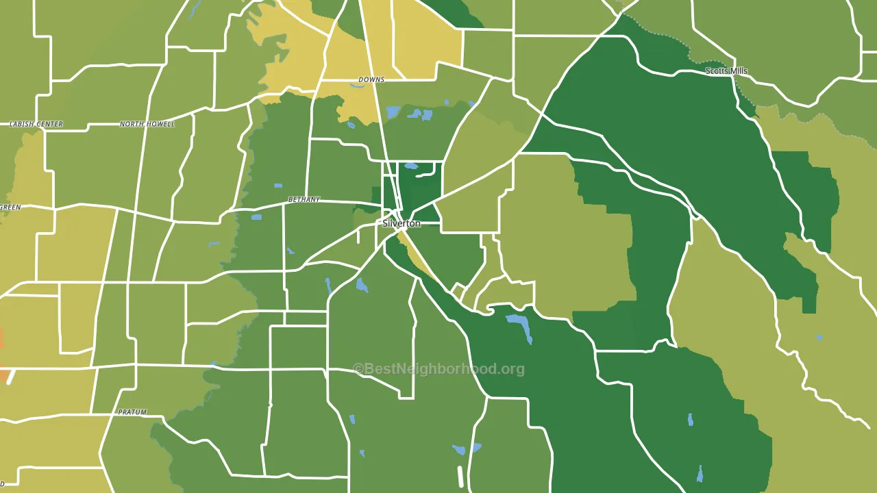 97381, OR block-group voter-turnout map