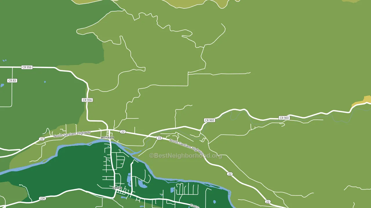 97384, OR block-group voter-turnout map