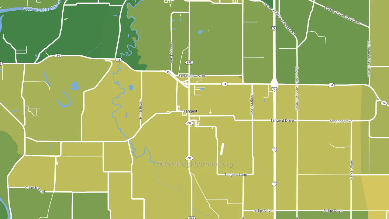 97389, OR block-group voter-turnout map