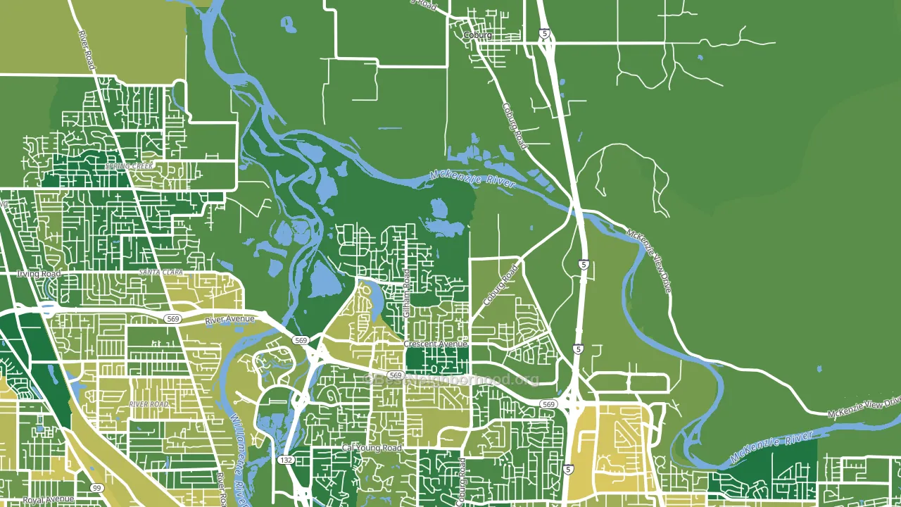 97408, OR block-group voter-turnout map