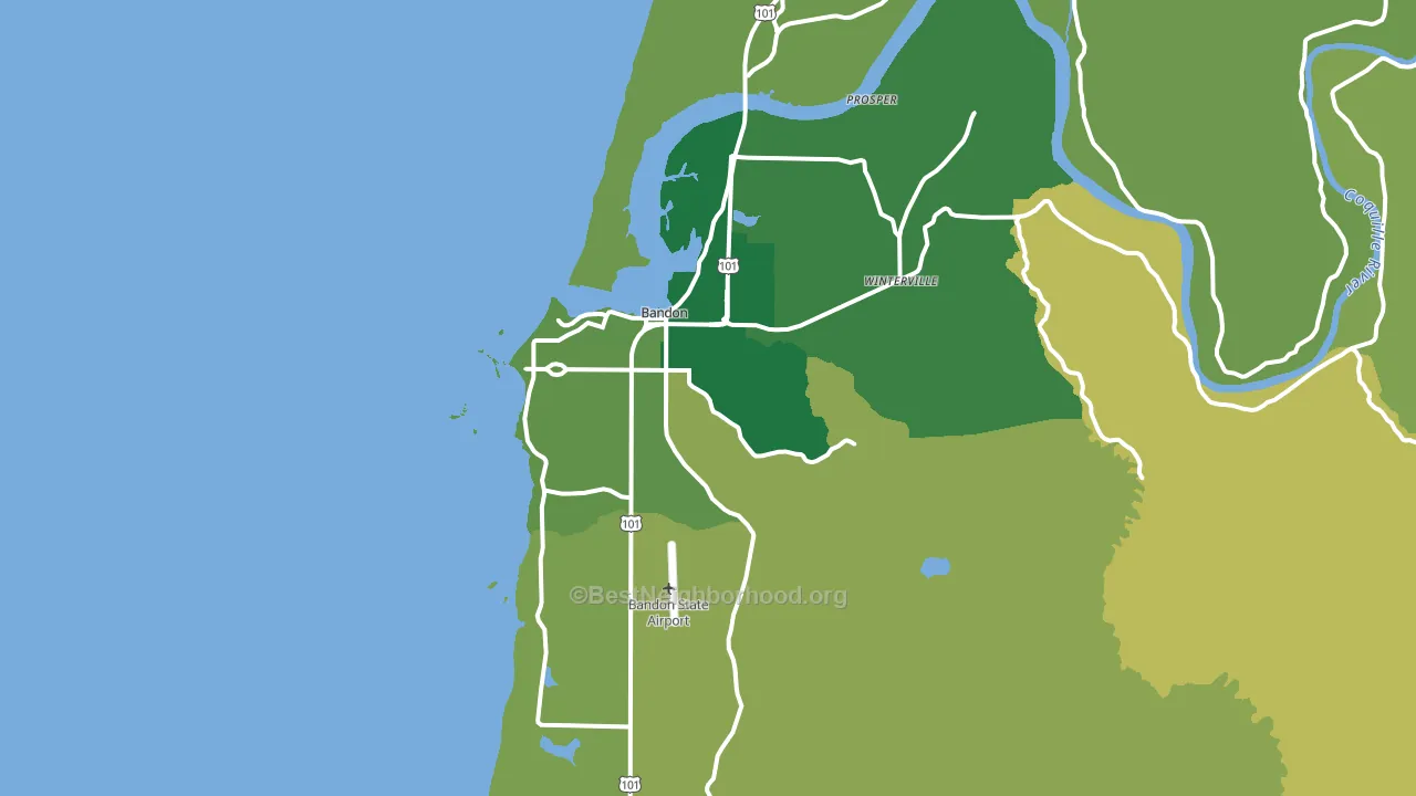 97411, OR block-group voter-turnout map