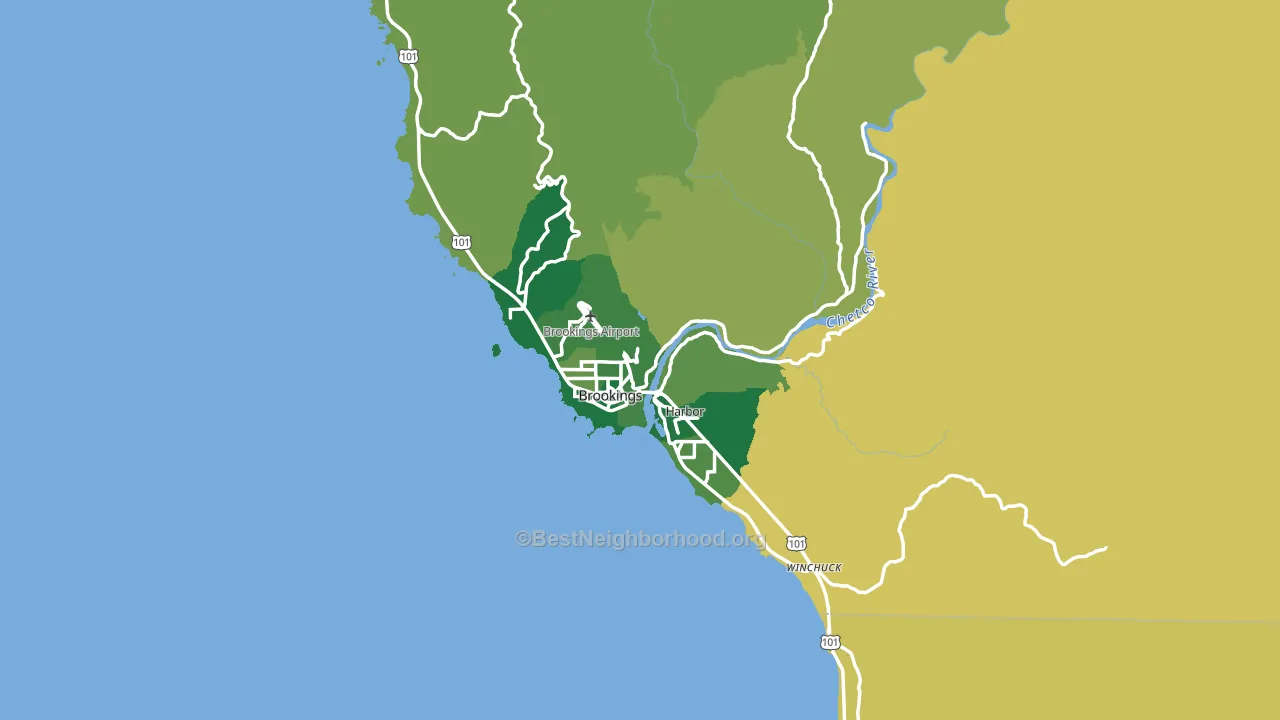 97415, OR block-group voter-turnout map