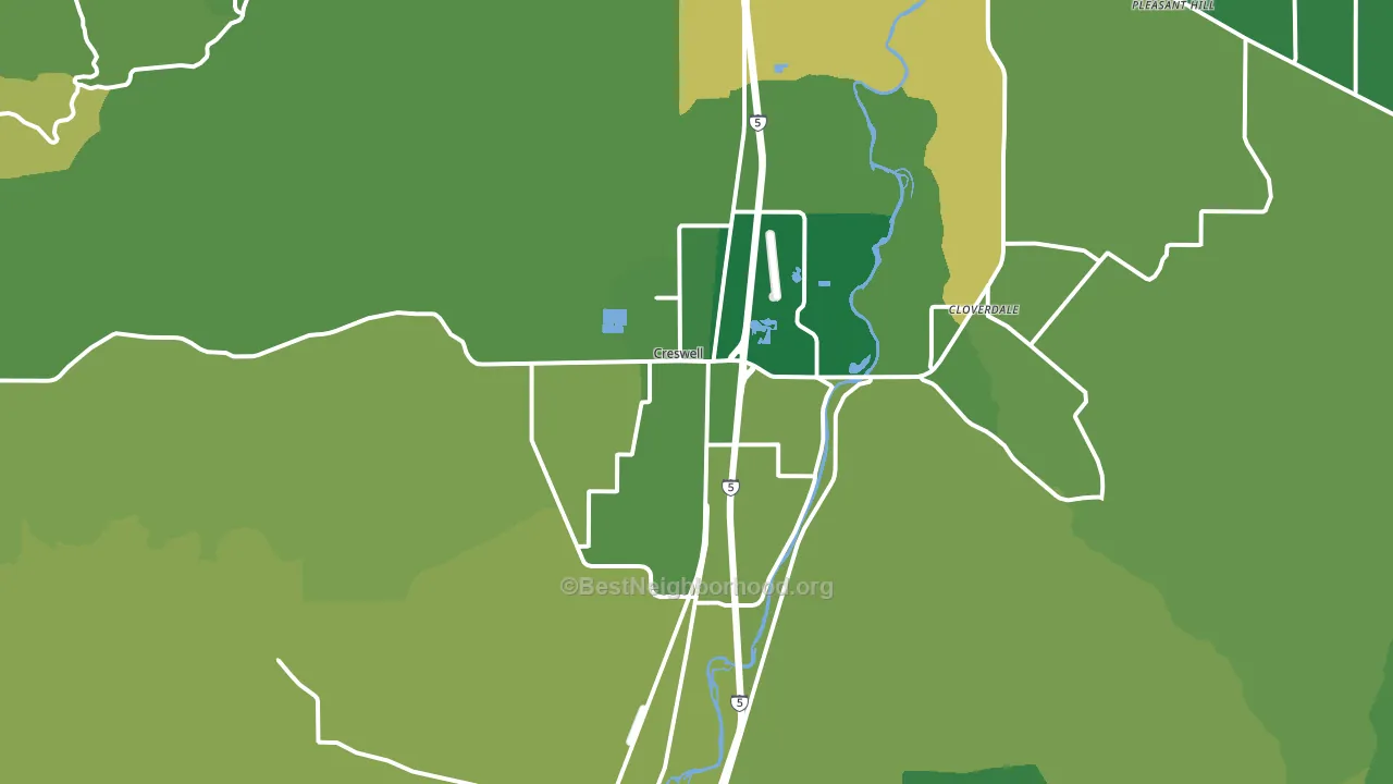 97426, OR block-group voter-turnout map