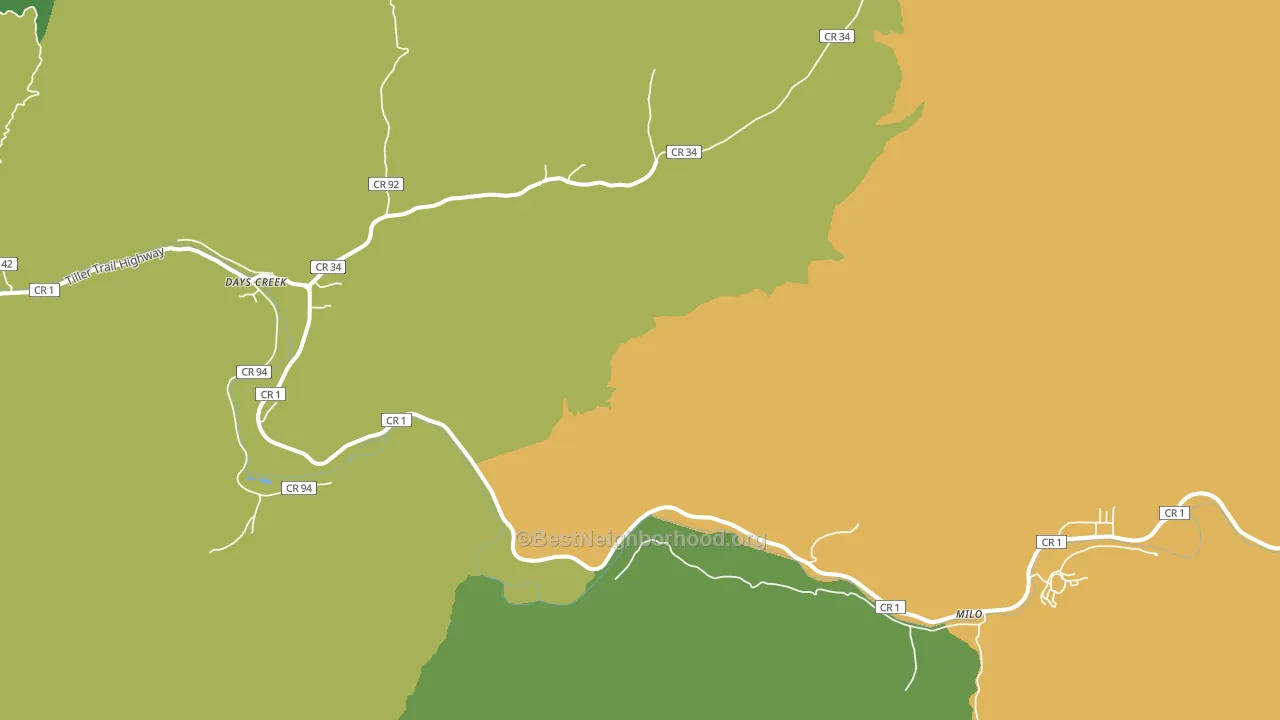 97429, OR block-group voter-turnout map