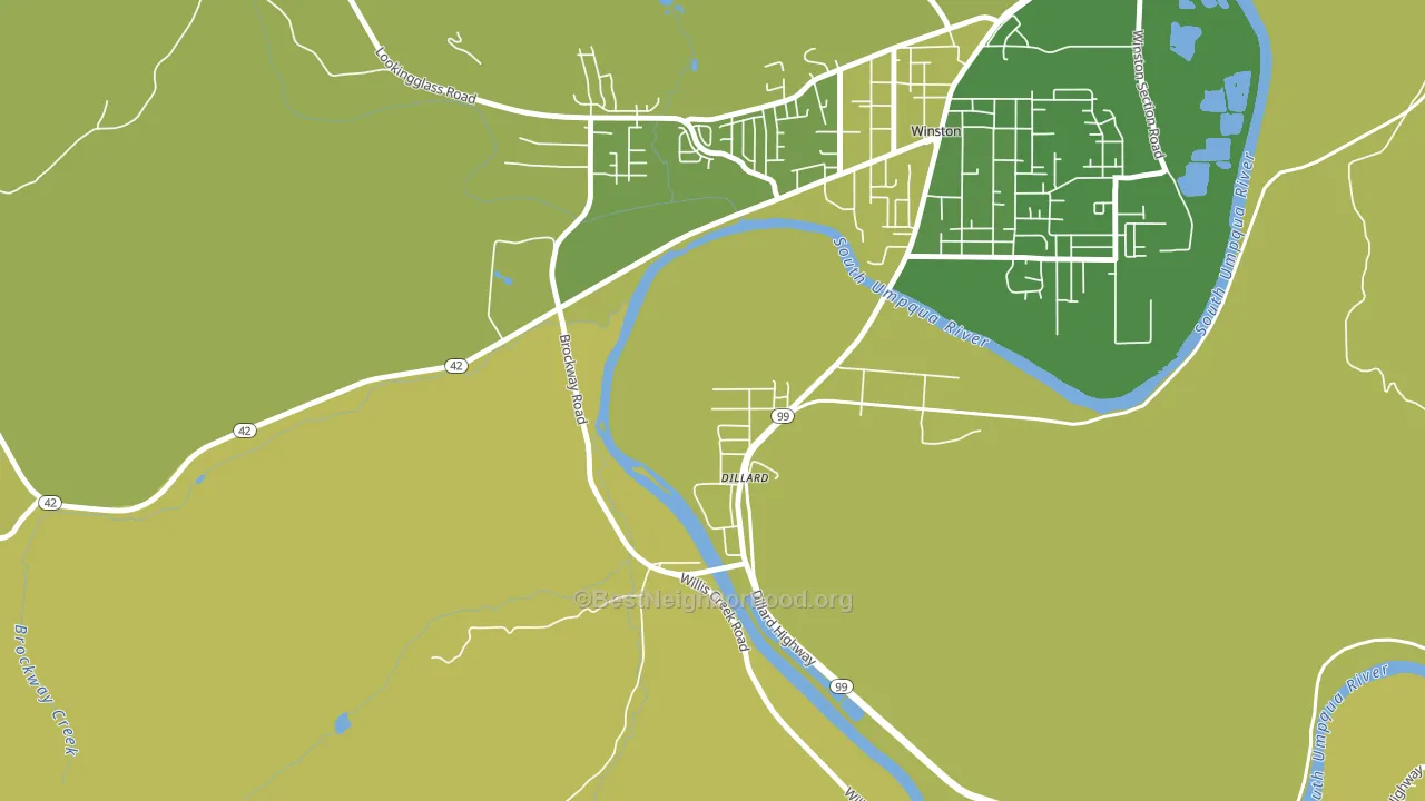 97432, OR block-group voter-turnout map