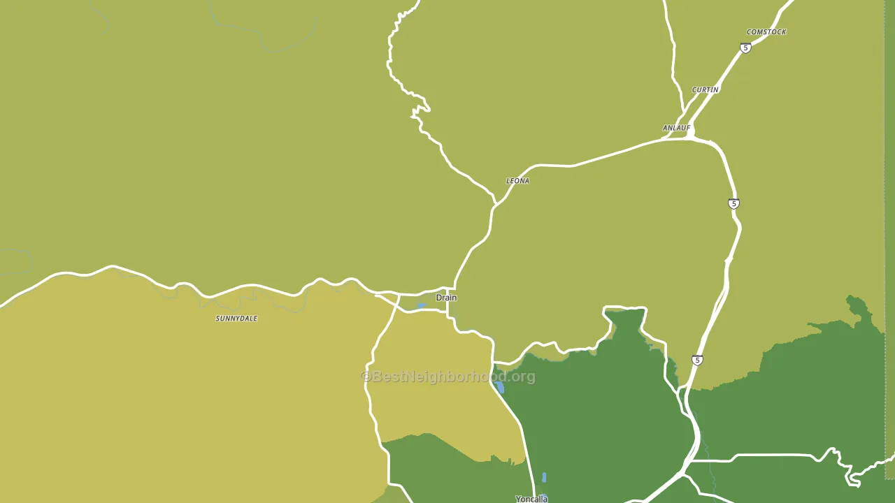 97435, OR block-group voter-turnout map