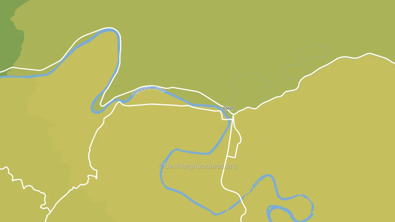97436, OR block-group voter-turnout map