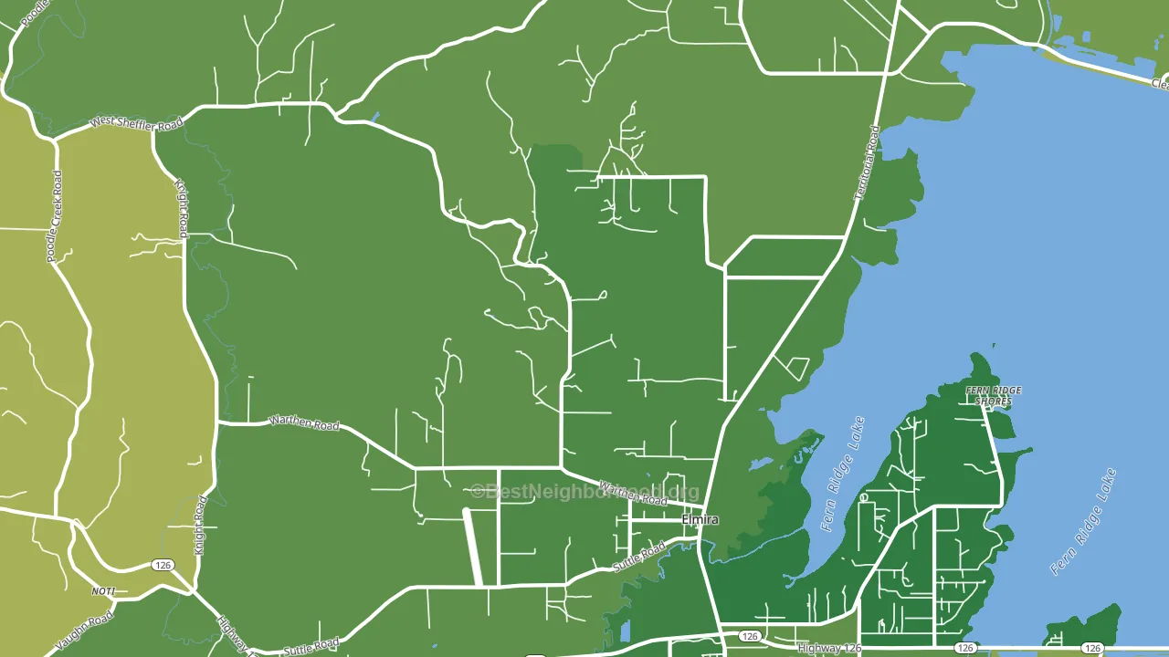 97437, OR block-group voter-turnout map