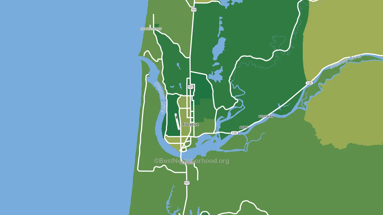 97439, OR block-group voter-turnout map