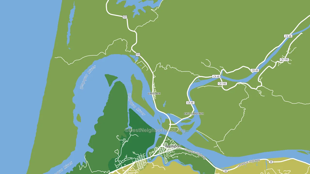 97441, OR block-group voter-turnout map