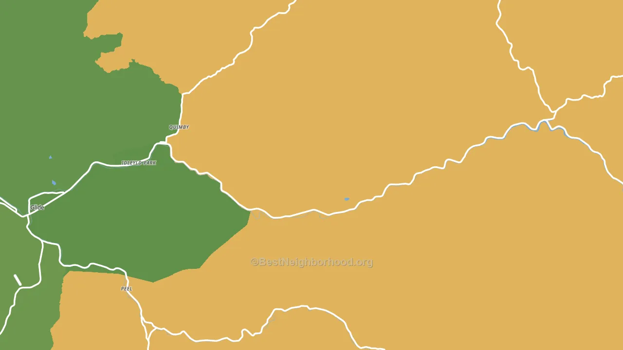 97447, OR block-group voter-turnout map