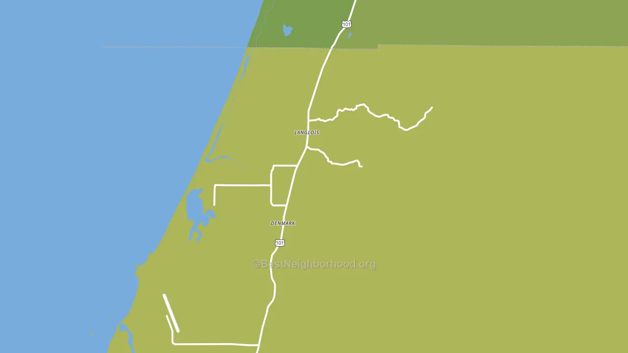 97450, OR block-group voter-turnout map