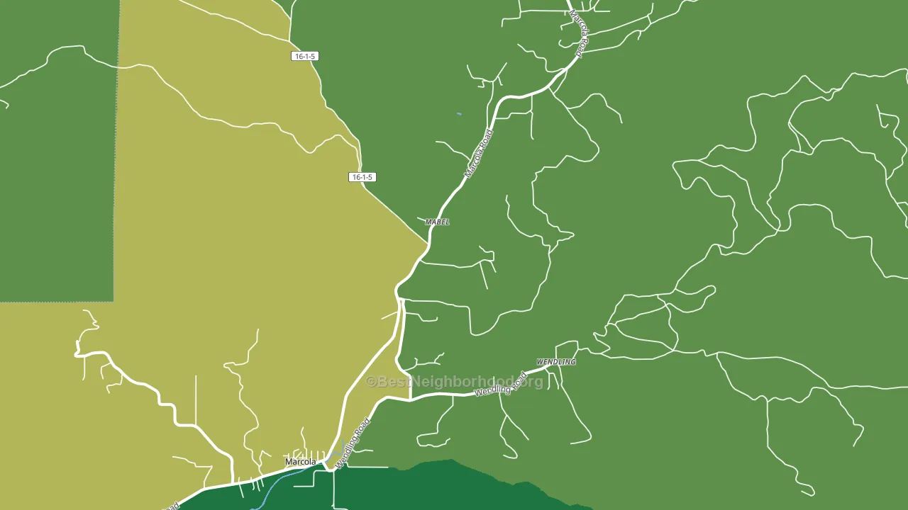 97454, OR block-group voter-turnout map