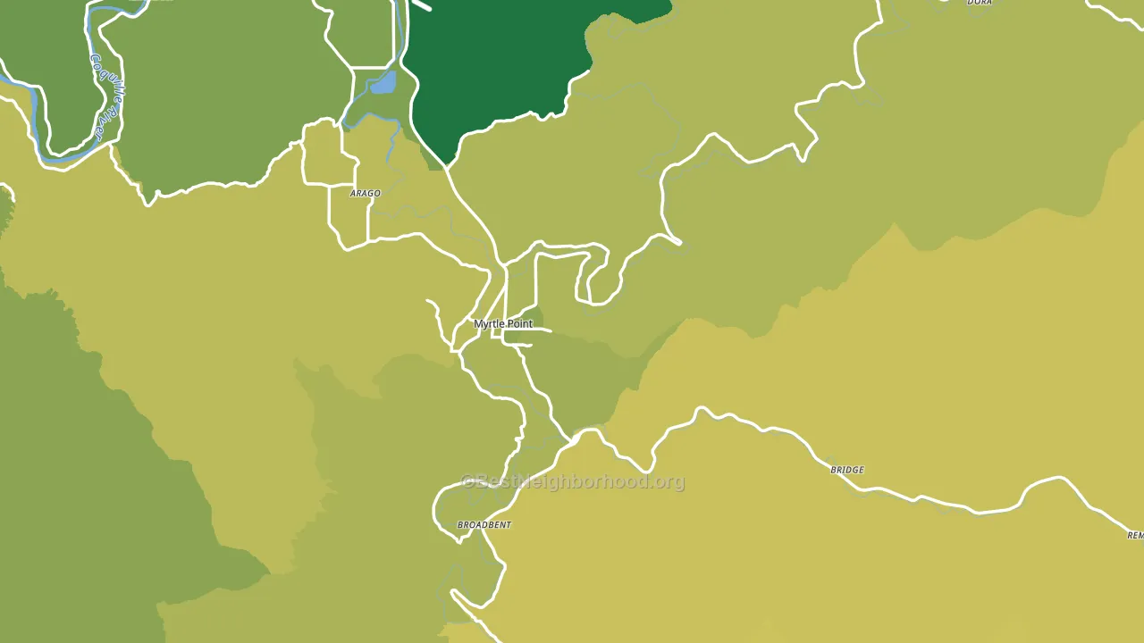 97458, OR block-group voter-turnout map