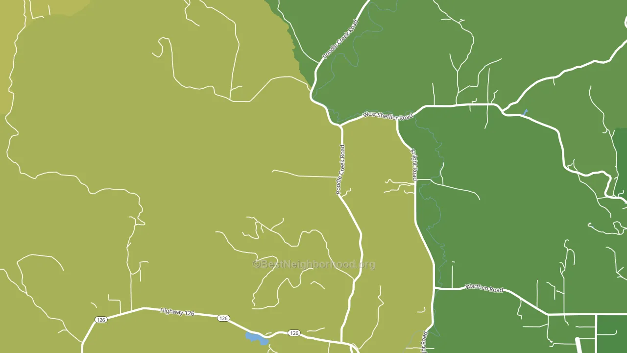 97461, OR block-group voter-turnout map