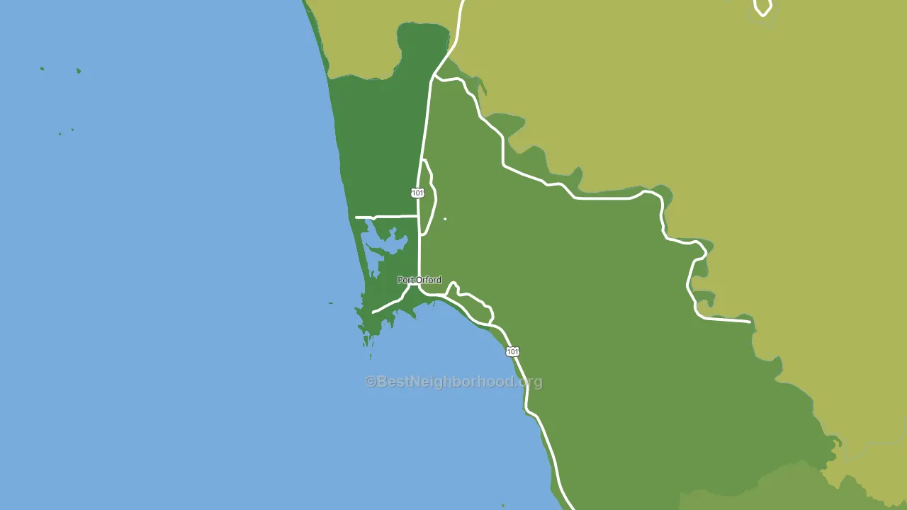 97465, OR block-group voter-turnout map