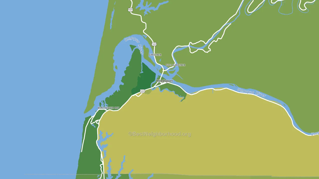 97467, OR block-group voter-turnout map
