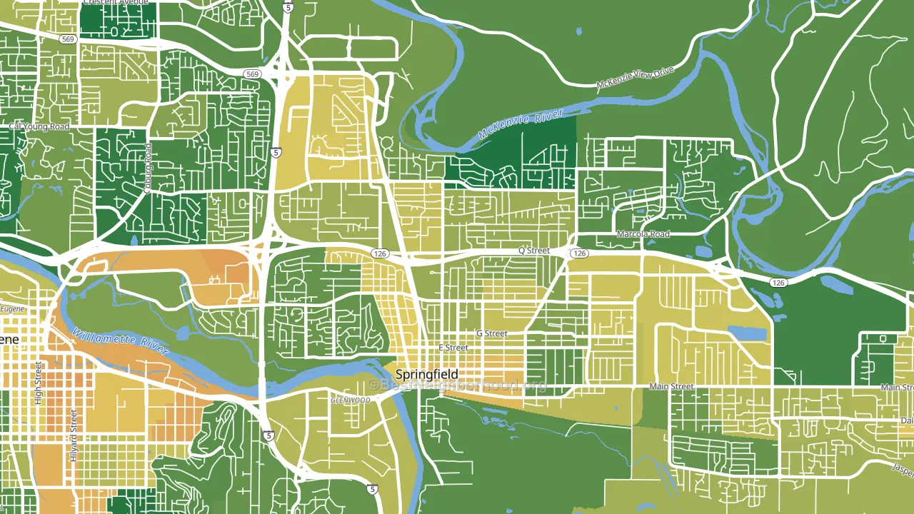 97477, OR block-group voter-turnout map