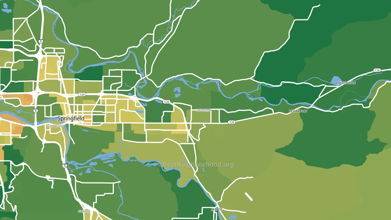 97478, OR block-group voter-turnout map