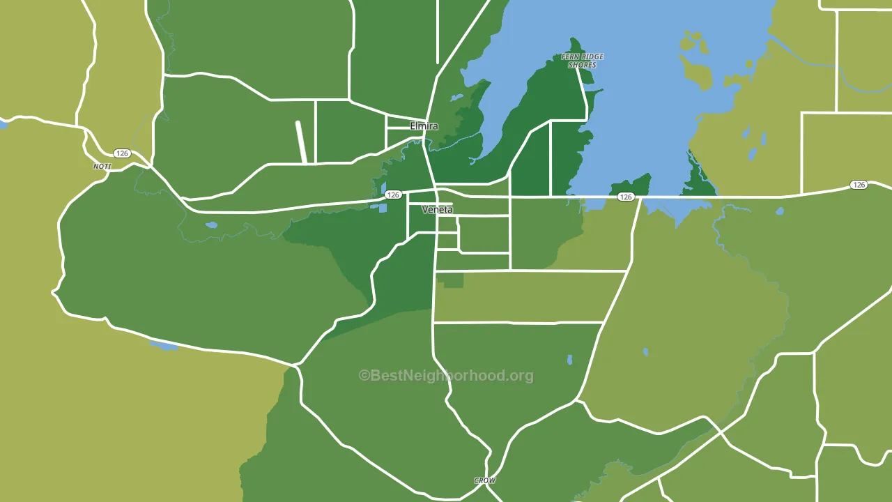 97487, OR block-group voter-turnout map