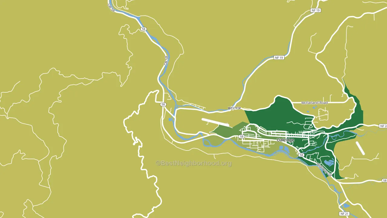 97492, OR block-group voter-turnout map