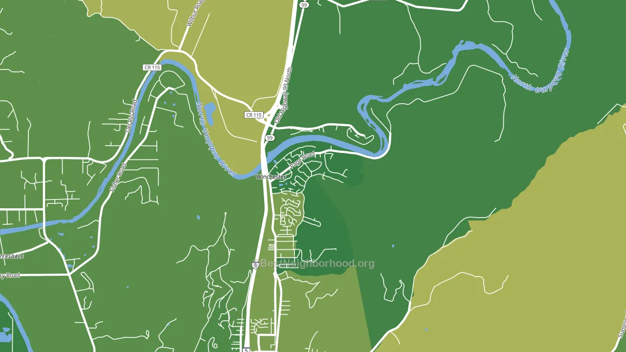97495, OR block-group voter-turnout map