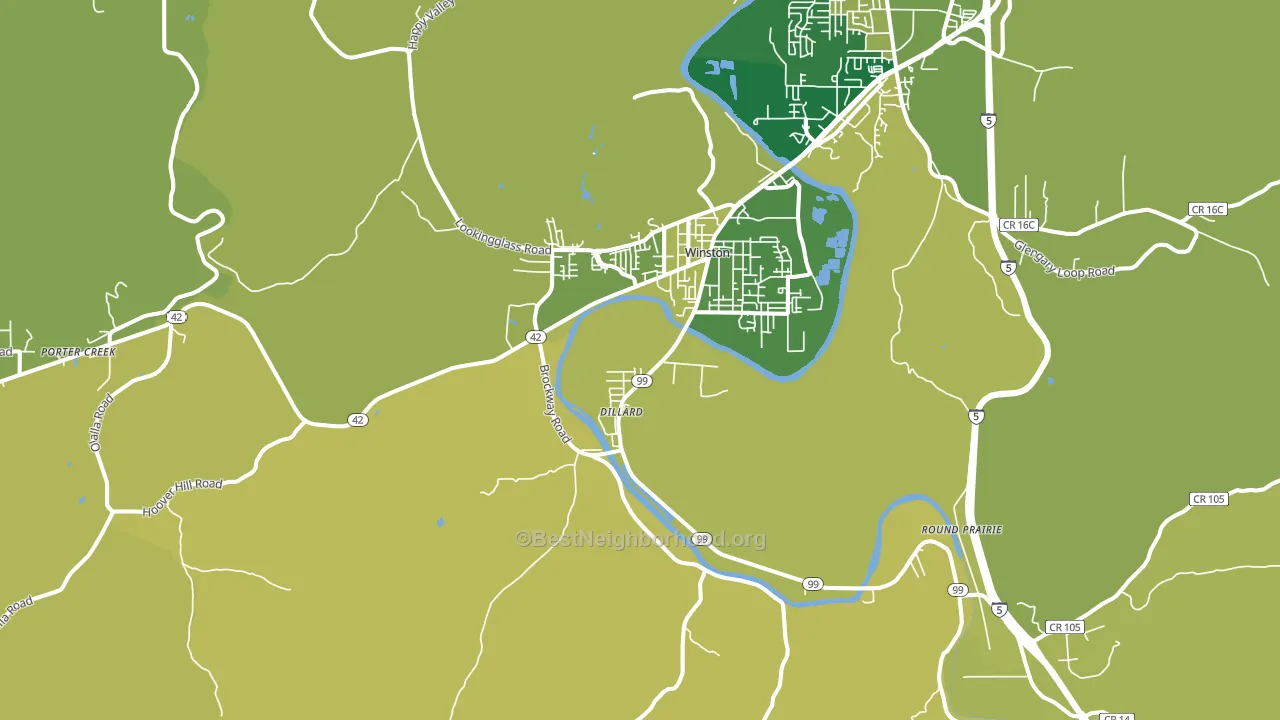 97496, OR block-group voter-turnout map