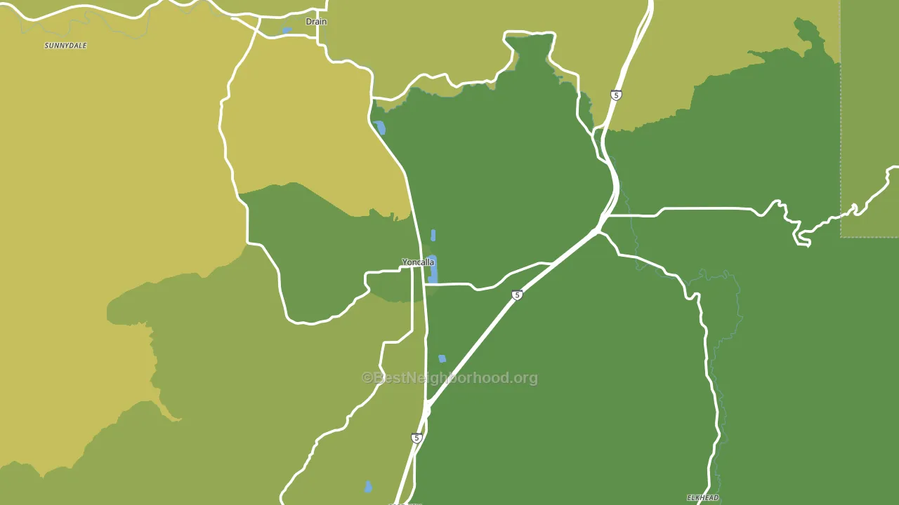 97499, OR block-group voter-turnout map