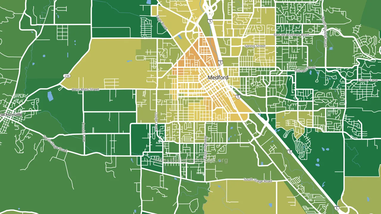 97501, OR block-group voter-turnout map
