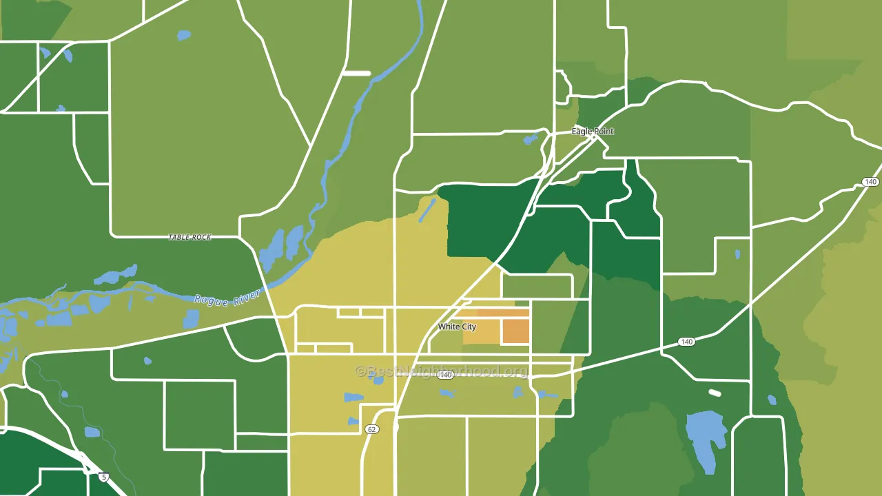97503, OR block-group voter-turnout map
