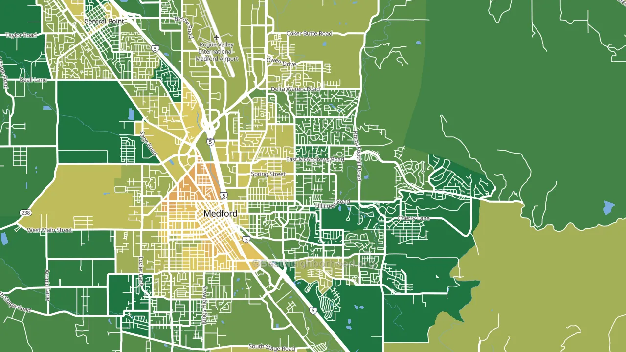 97504, OR block-group voter-turnout map