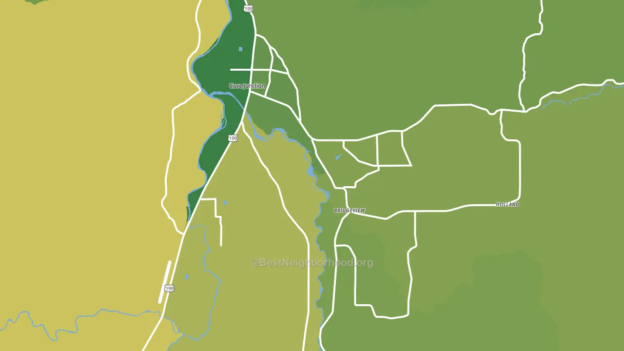 97523, OR block-group voter-turnout map